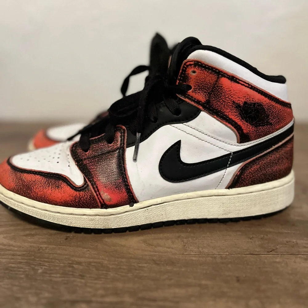Nike Black, Red, and White High-Tops